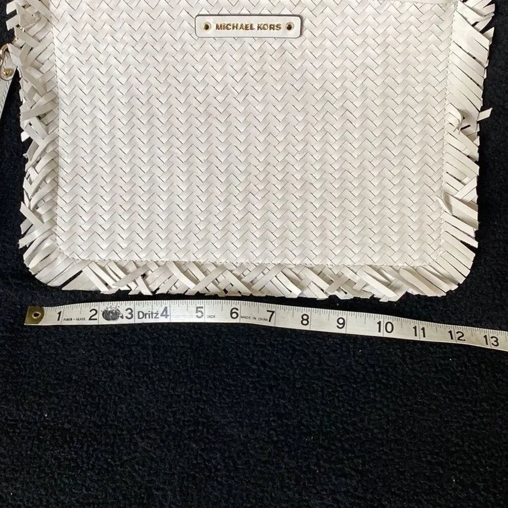 Michael Kors Jet Set  Large Woven leather Clutch
